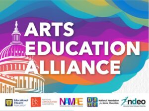 the Arts Education Alliance comprises advocates from the Educational Theatre Association, the National Art Education Association, the National Association for Media Arts Education, the National Association for Music Education, and the National Dance Education Organization